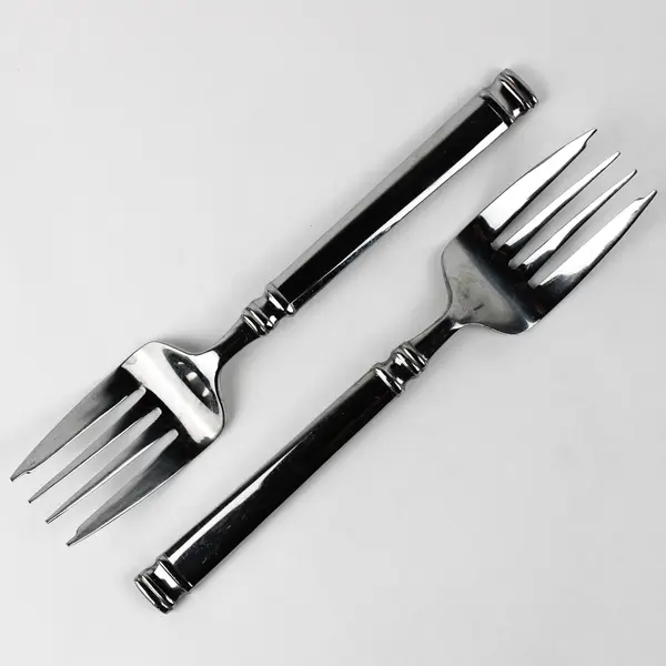 Lot Of 2 Wallace Silver WAS205 (Stainless) Flatware Serving Forks 8.75" Long