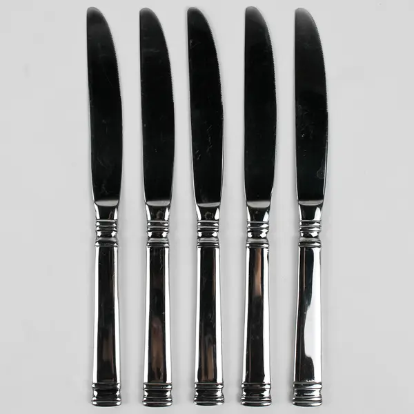 Lot Of 5 Wallace Silver WAS205 (Stainless) Flatware Dinner Knives 9.75" Long