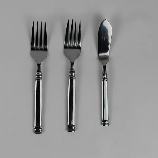Lot Of 3 Wallace Silver WAS205 (Stainless) Flatware 2 Salad Forks & Butter Knife