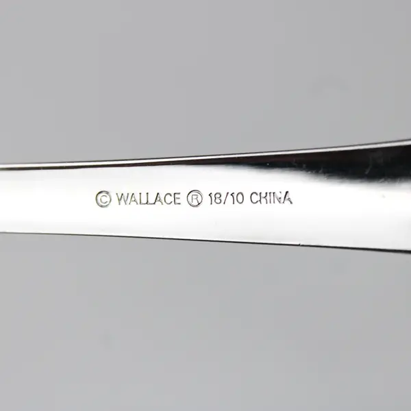 Lot Of 8 Wallace Silver WAS223 (Stainless) Flatware 7 Spoons 1 Dinner Fork