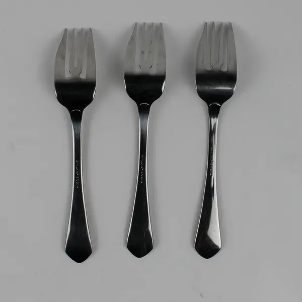 Lot Of 3 Wallace Silver WAS140 (Stainless) Flatware Salad Forks 7.5" Long