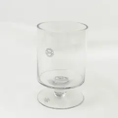 Clear Glass Pedestal Hurricane Vase Candle Holder 9.25 in