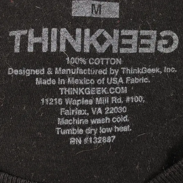 ThinkGeek Alien vs Predator Black Cotton Graphic T-Shirt Men's Size Medium