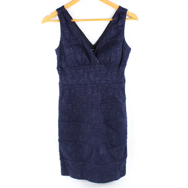 Sweet Storm Navy Blue Lace Mini Dress Women's Size Medium