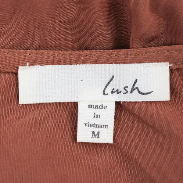 Lush Brown Asymmetrical One-Shoulder Mini Dress Women's Medium