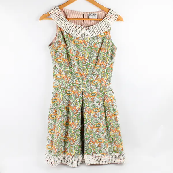 Dainty June Multicolor Paisley Fit & Flare Mini Dress Women's Size 6