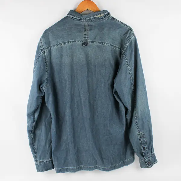 Timberland Earthkeepers Denim Long-Sleeve Button-Up Men's Medium FLAWED