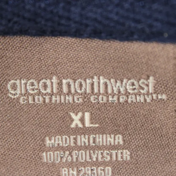 Great Northwest Navy Blue Fleece Zip-Up Vest Men's XL