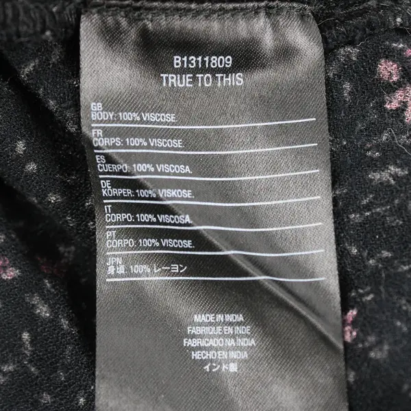 Volcom Pink Floral Print Black Off-The-Shoulder Mini Dress Women's Size 10