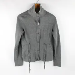 Forever 21 Gray Stand-Collar Snap Button Jacket Women's Medium