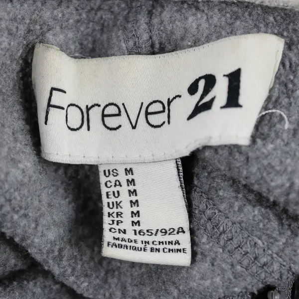 Forever 21 Gray Stand-Collar Snap Button Jacket Women's Medium