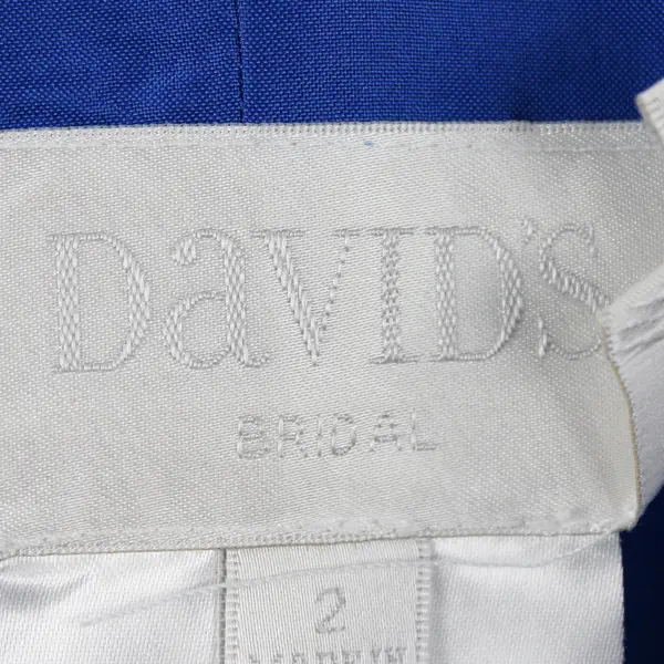 David's Bridal Royal Blue Lace Strapless Knee-Length Dress Women's Size 2