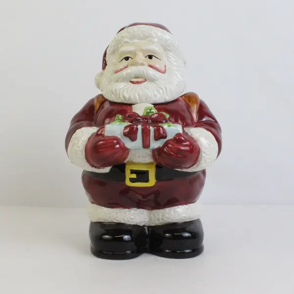 American Atelier Santa 5052 Christmas Holiday Ceramic Cookie Candy Jar