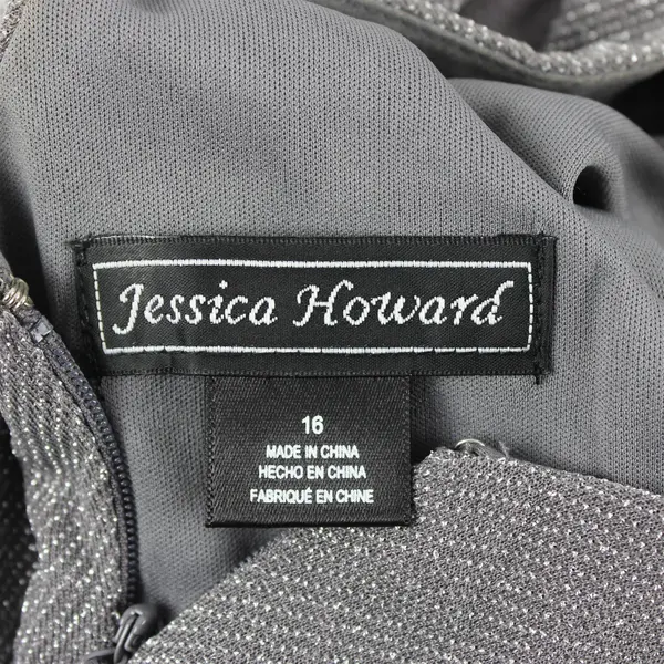 Jessica Howard Sparkle Gray Jumpsuit Women's Size 16