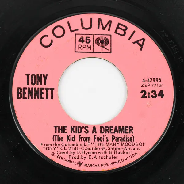 Tony Bennett - When Joanna Loved Me / The Kid's A Dreamer - 45 RPM