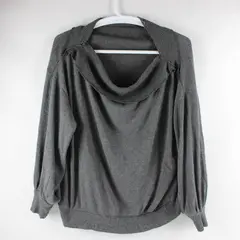 We The Free by Free People Gray Ribbed Long-Sleeve Sweater Women's S