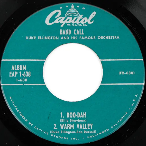 Duke Ellington "Band Call" 45 RPM 7" 