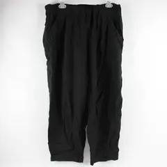 Max Studio Solid Black Linen Blend Relaxed Fit Pants Women's XL