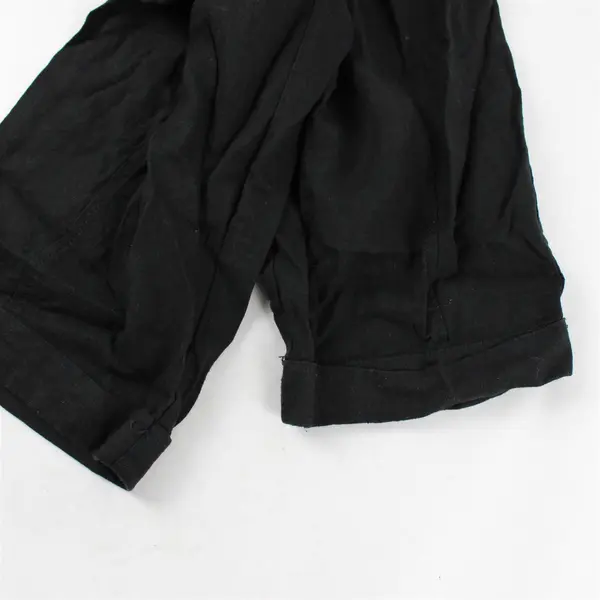 Max Studio Solid Black Linen Blend Relaxed Fit Pants Women's XL