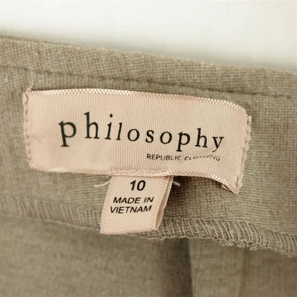 Philosophy Republic Clothing Beige Midi Pencil Skirt Women's Size 10