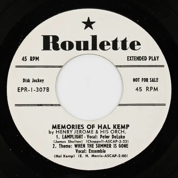  Memories Of Hal Kemp Lamplight Got A Date With An Angel Record 