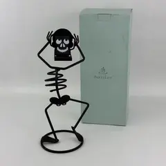 PartyLite Bones Halloween Fall Skeleton Candle Holder P7864 With Original Box