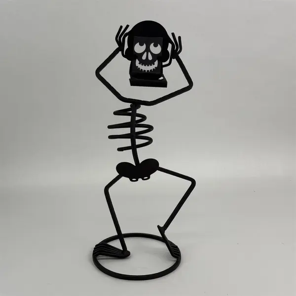 PartyLite Bones Halloween Fall Skeleton Candle Holder P7864 With Original Box