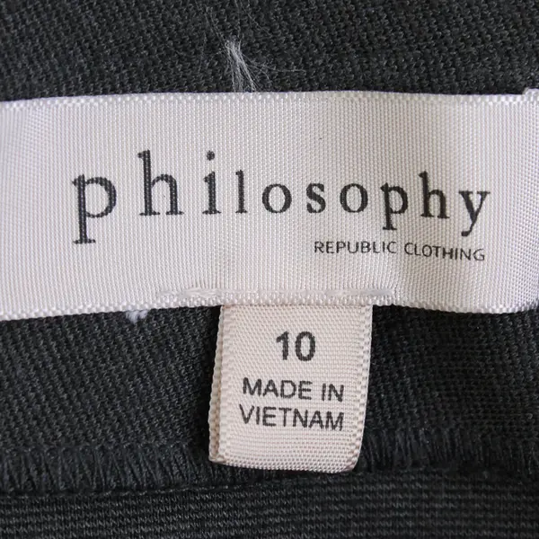Philosophy Republic Clothing Charcoal Gray Midi Pencil Skirt Women's Size 10