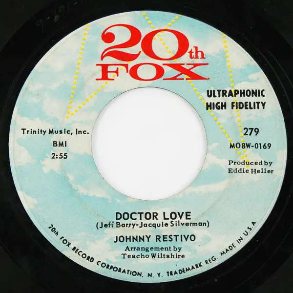 Johnny Restivo 7" 45 RPM Doctor Love / The Magic Age Is Seventeen 20th Fox