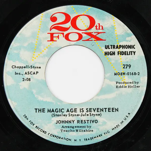 Johnny Restivo 7" 45 RPM Doctor Love / The Magic Age Is Seventeen 20th Fox