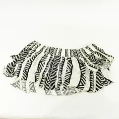 Elan Sheer Black and White Striped Crop Top Women's Medium