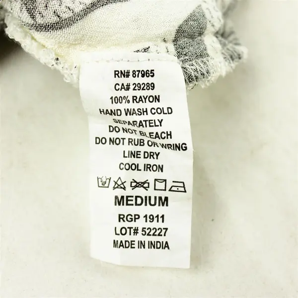 Elan Sheer Black and White Striped Crop Top Women's Medium