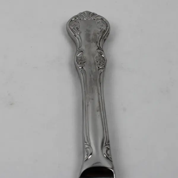 6 Solid Handle Dinner Knives Bradberry RSVP Glossy Stainless Steel Flatware