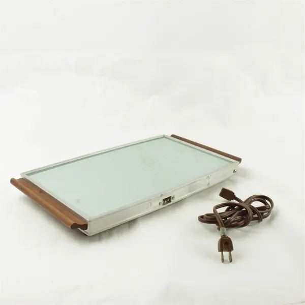 Salton HOTRAY Vintage Automatic Food Warmer Tray w/Wood Handles USA