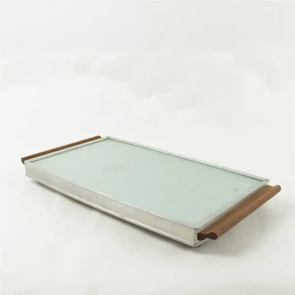 Salton HOTRAY Vintage Automatic Food Warmer Tray w/Wood Handles USA