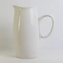 Franciscan Ware Whitestone Pattern White Ceramic Pitcher 8.25" Tall