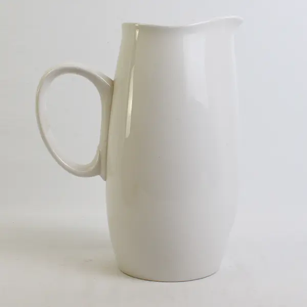 Franciscan Ware Whitestone Pattern White Ceramic Pitcher 8.25" Tall