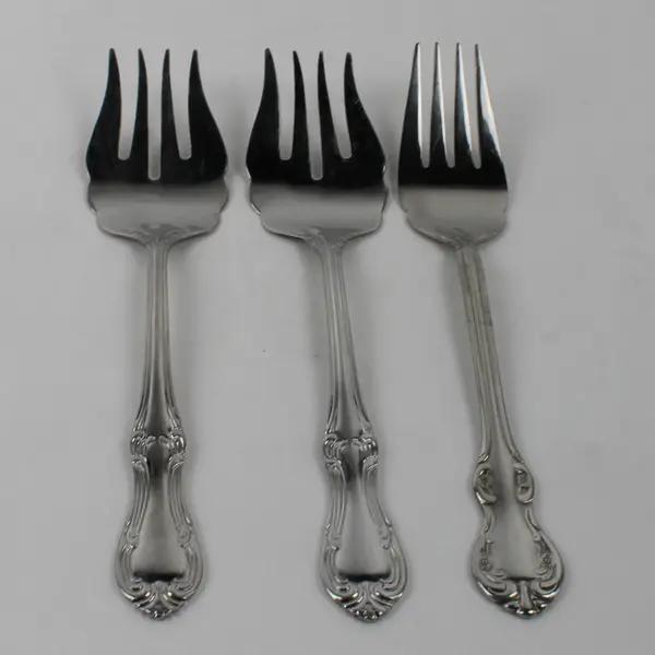 Lot of 3 RSVP RXV11 Stainless Steel 18/10 China Serving Fork 8.75"
