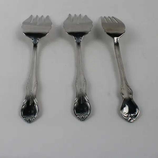 Lot of 3 RSVP RXV11 Stainless Steel 18/10 China Serving Fork 8.75"