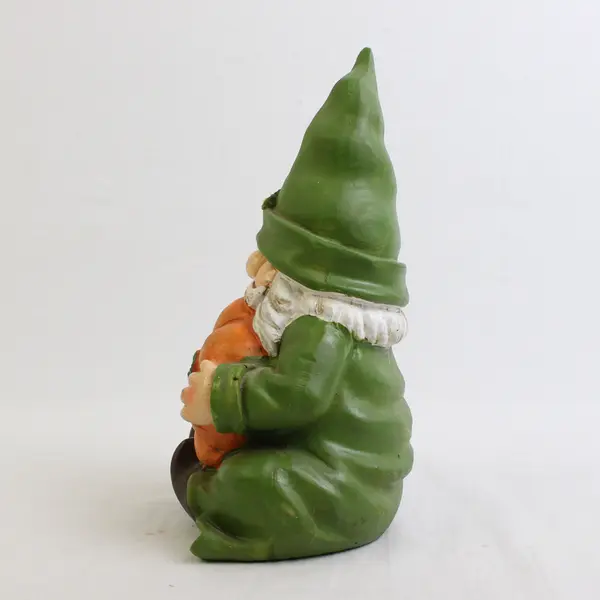 Fall-Themed Gnome Holding Pumpkin Figurine 7.5" Autumn Seasonal Decor
