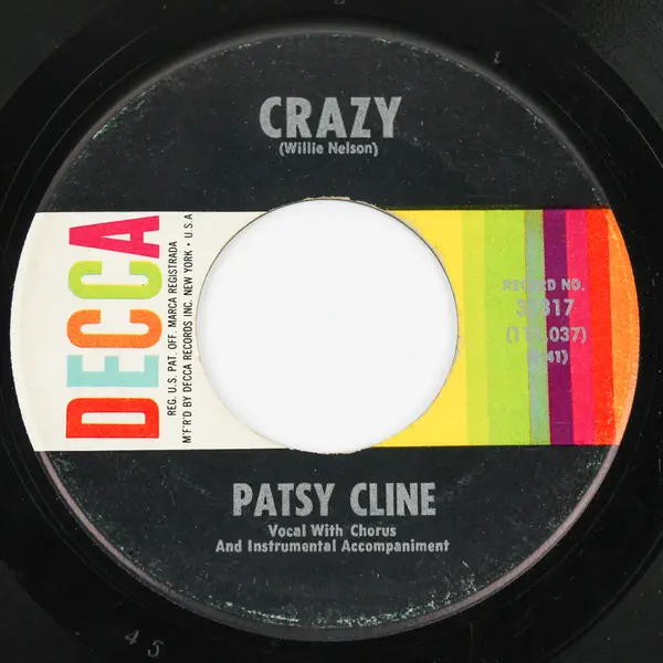 Patsy Cline Crazy / Who Can I Count On 7" Vinyl Single Decca