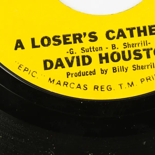 DAVID HOUSTON A Loser's Cathedral 45 7" COUNTRY Vinyl Record Epic Records