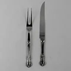 2 Piece RSVP Bradberry Steak Carving Set Stainless Glossy Silverware