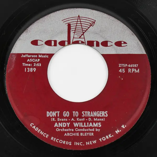 Vinyl 45 Record Andy Williams Don't Go To Strangers / You Don't Want My Love