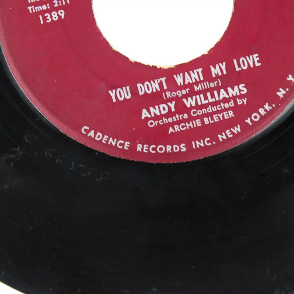 Vinyl 45 Record Andy Williams Don't Go To Strangers / You Don't Want My Love