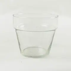 Clear Glass Votive Candle Holder / Small Flower Pot 5x4.5in