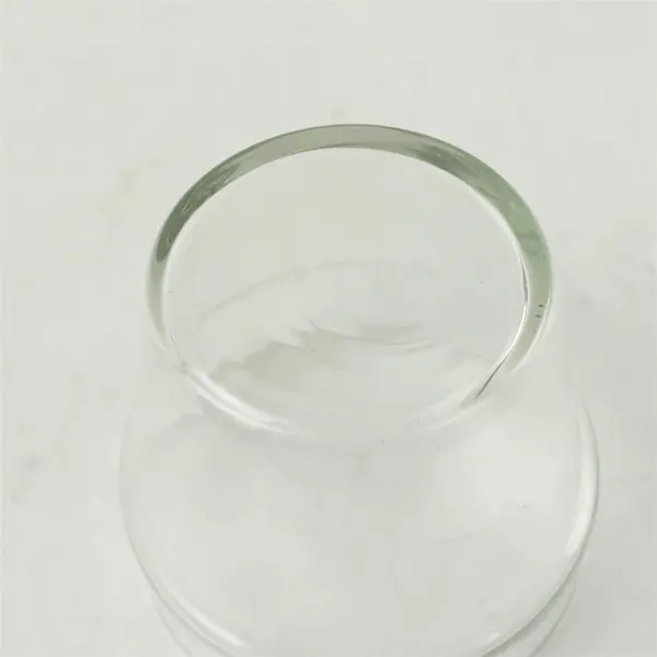 Clear Glass Votive Candle Holder / Small Flower Pot 5x4.5in