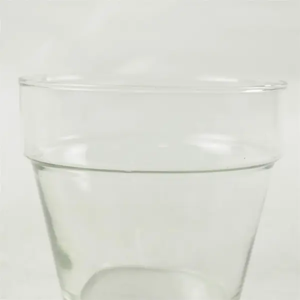 Clear Glass Votive Candle Holder / Small Flower Pot 5x4.5in