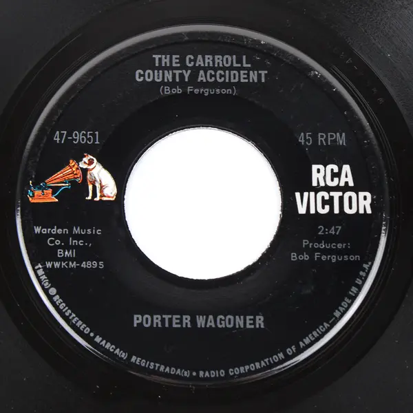 Porter Wagoner 45 RPM - Sorrow Overtakes the Wine (RCA Victor) 