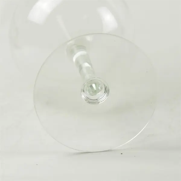 Red Wine Glass Clear Crystalline Stemmed Goblet 8in